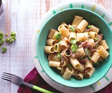 Pasta with Fava Beans and Guanciale