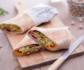 Spicy Hummus and Vegetable Wrap