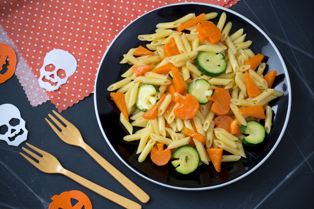 Pasta with pumpkins