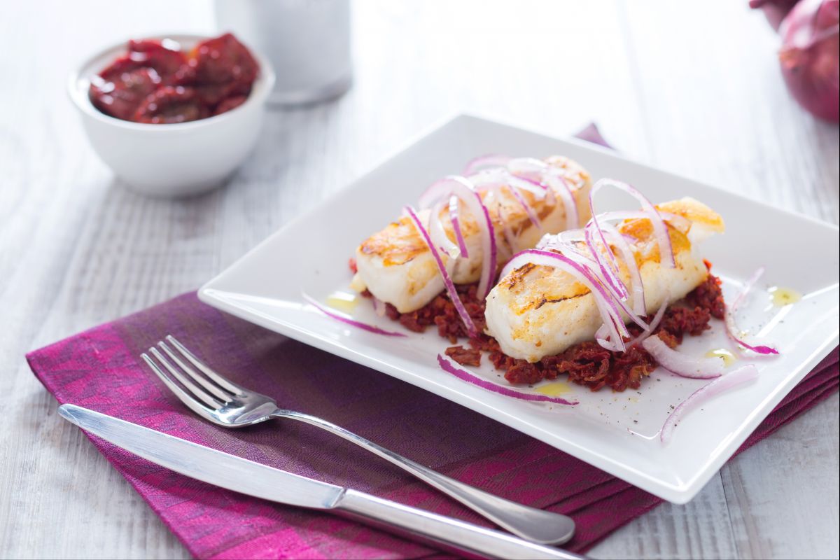 Cod with Sun-Dried Tomato Paste