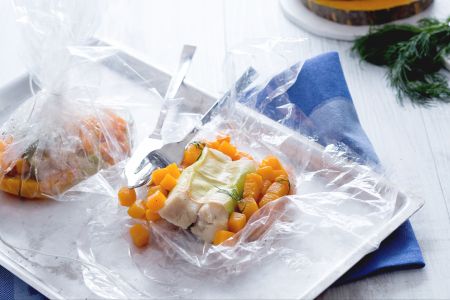 Cod in Leek Leaf