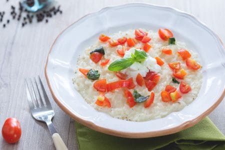 Buffalo Mozzarella and Cherry Tomato Risotto
