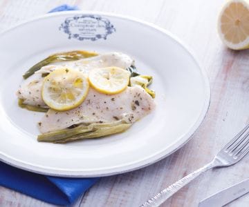 Baked plaice fillets