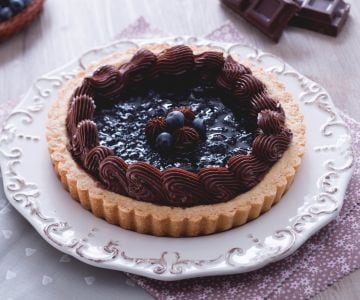 Blueberry and Chocolate Tart
