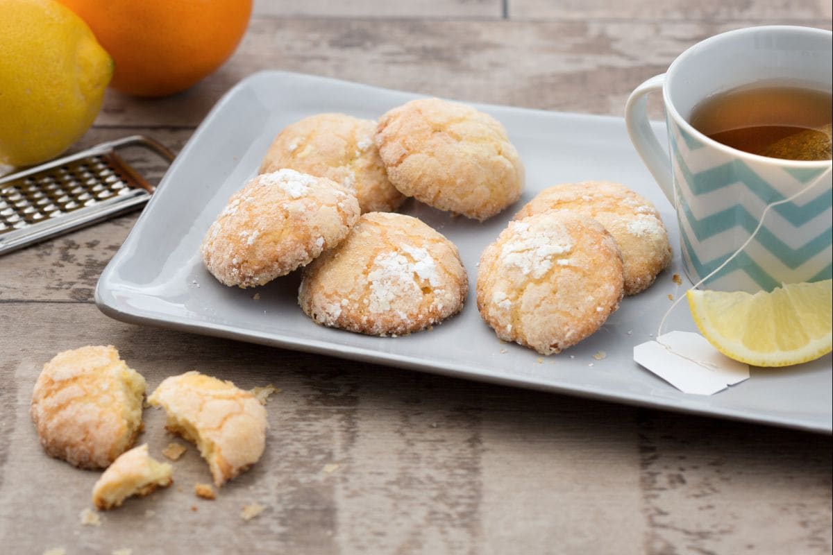 Soft lemon and orange cookies