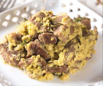 Lamb with Cheese and Eggs