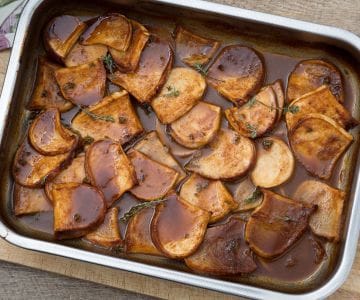 Honey and Spice Glazed Turnips