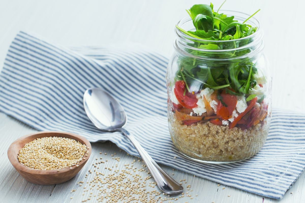 Quinoa eggplant and mint