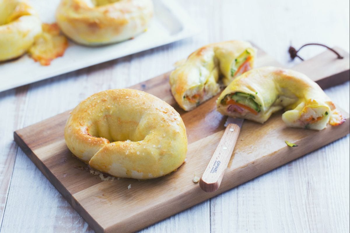 Quick savory doughnuts