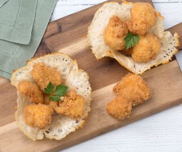 Chicken bites in Parmesan crust