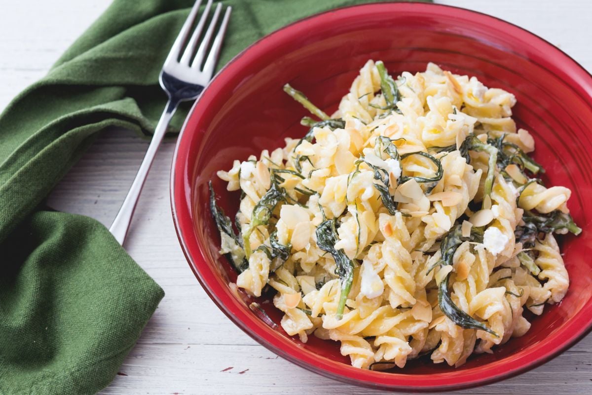 Pasta with agretti and ricotta