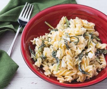Pasta with agretti and ricotta
