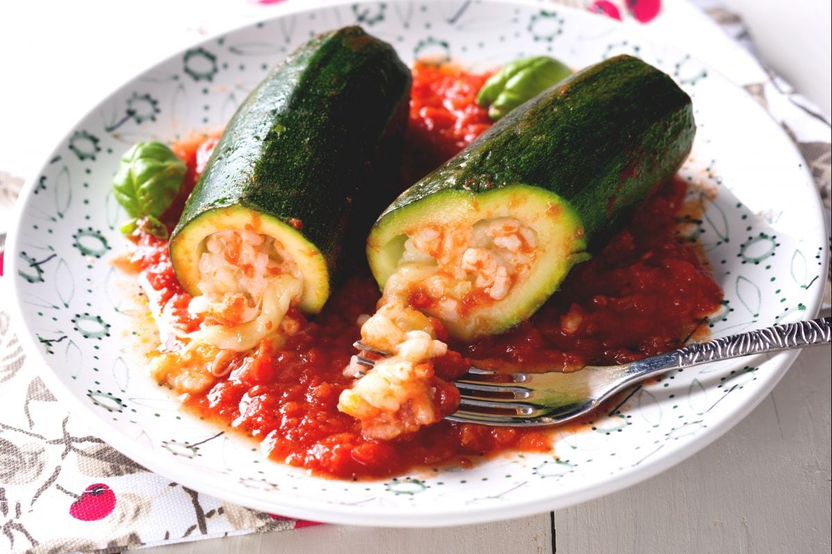 Stuffed Zucchini with Rice