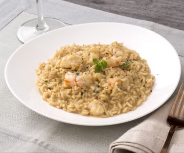 Licorice and Shrimp Risotto
