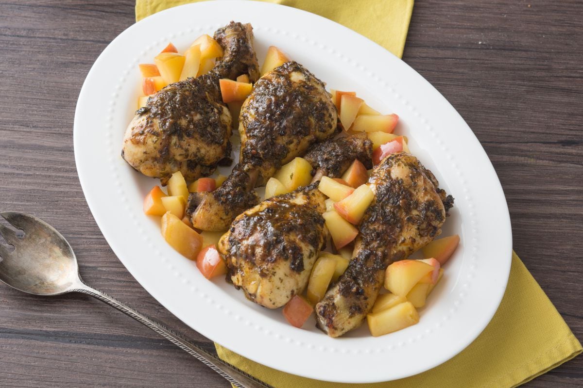 Baked Chicken Thighs with Apples