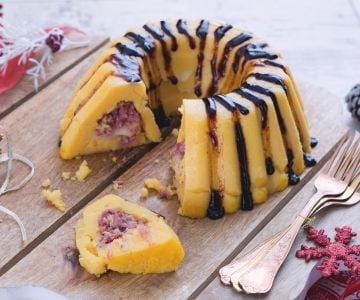 Polenta and Cotechino Timbale