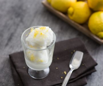 Lemon sorbet without egg whites