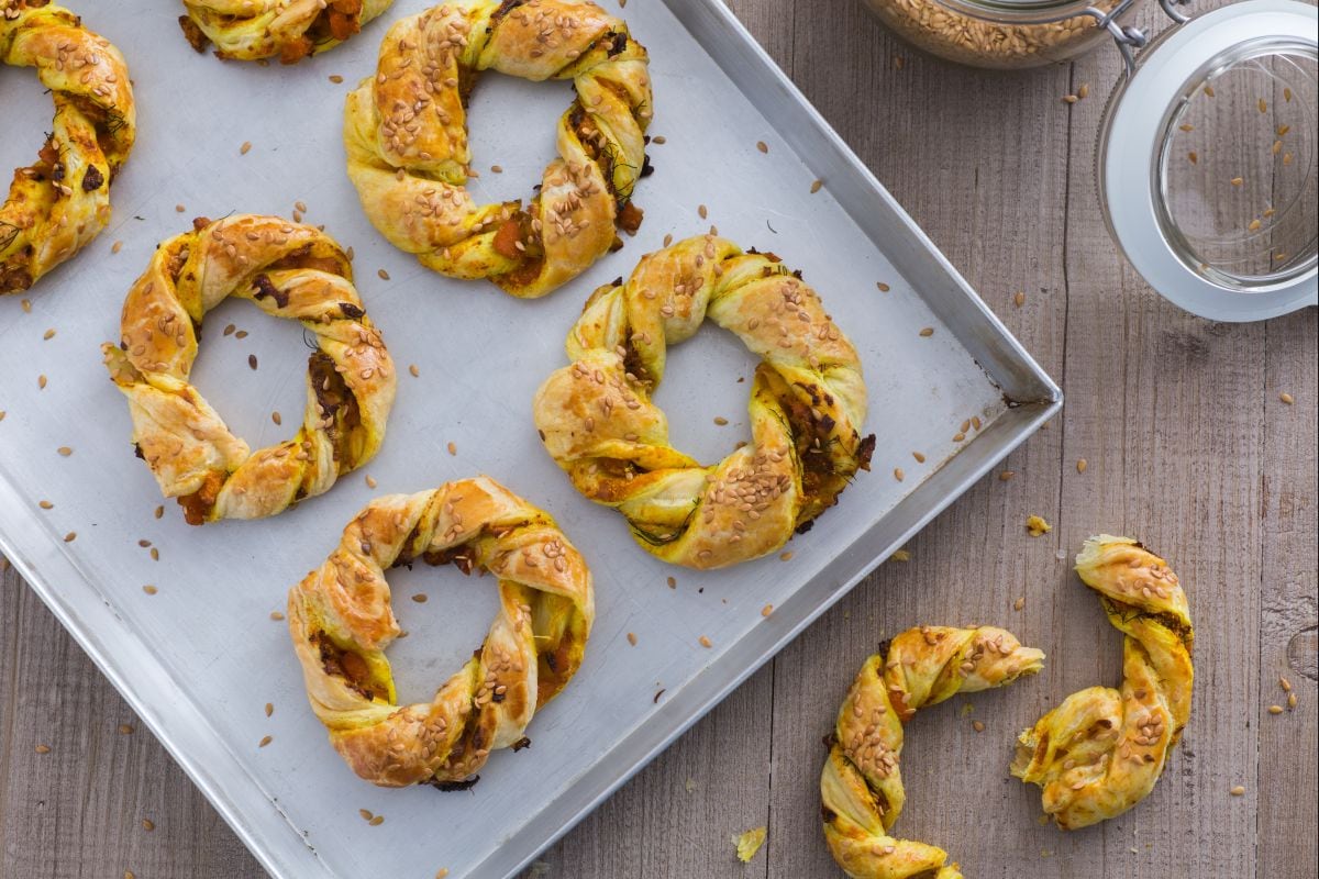 Mini savory puff pastries angelicas