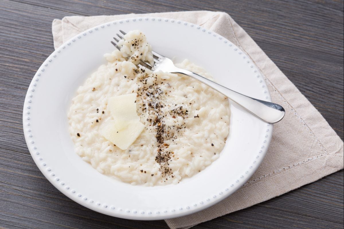 Risotto cacio e pepe