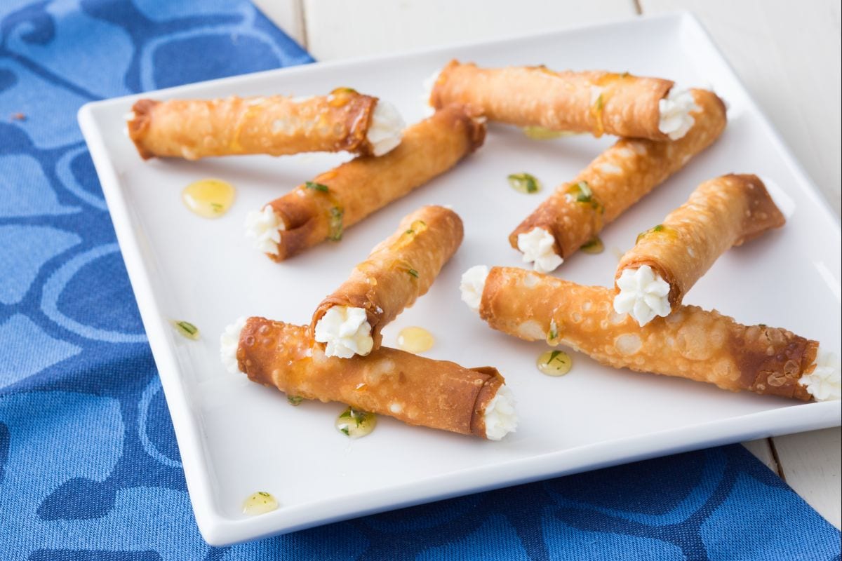 Cigars with Goat Cheese and Rosemary Honey