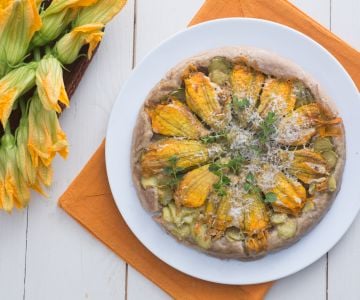 Tatin of Stuffed Zucchini Flowers