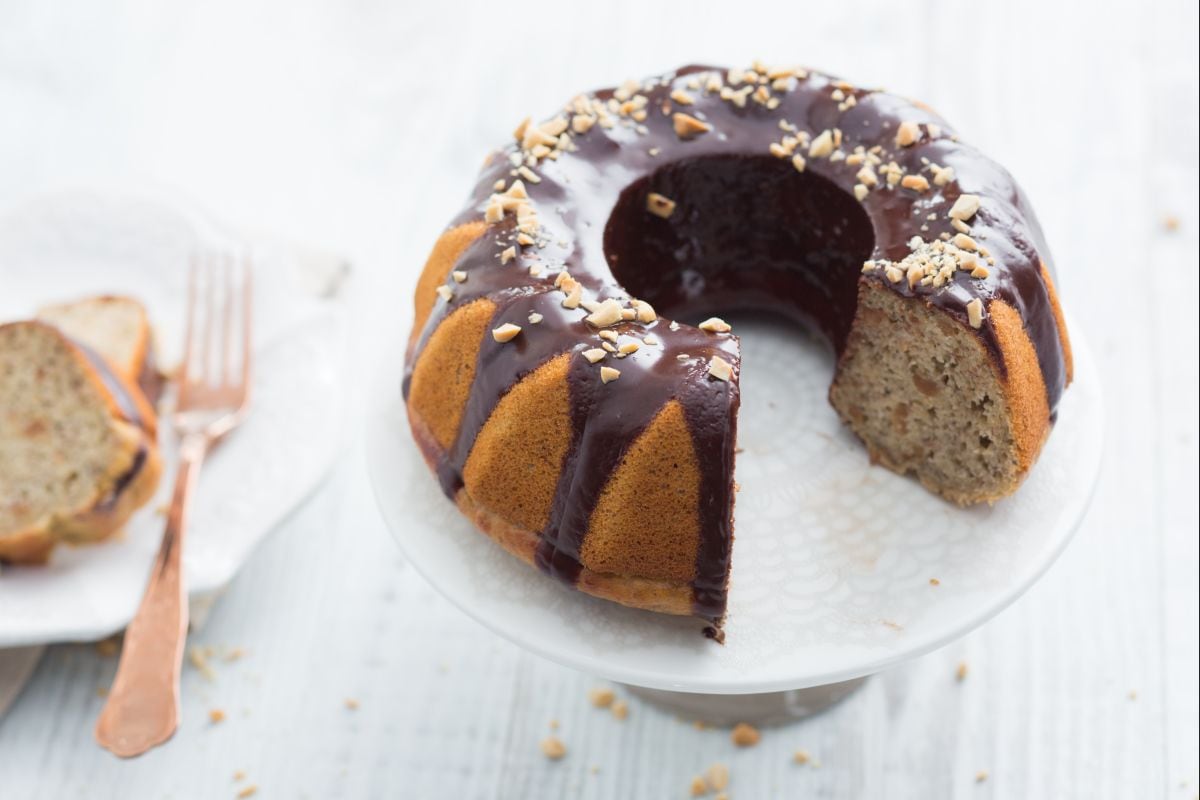 Banana and Peanut Bundt Cake