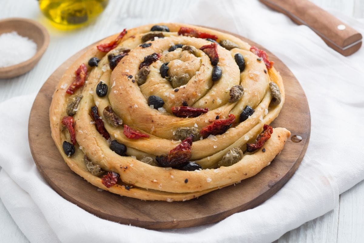 Rolled focaccia