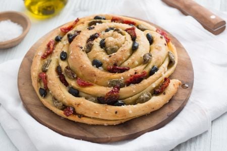 Rolled focaccia