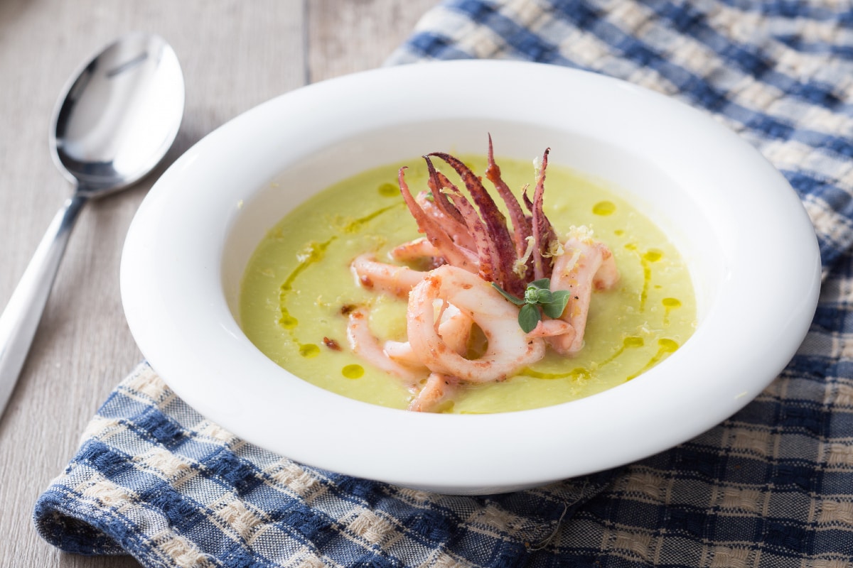 Trombetta Squash and Squid Cream