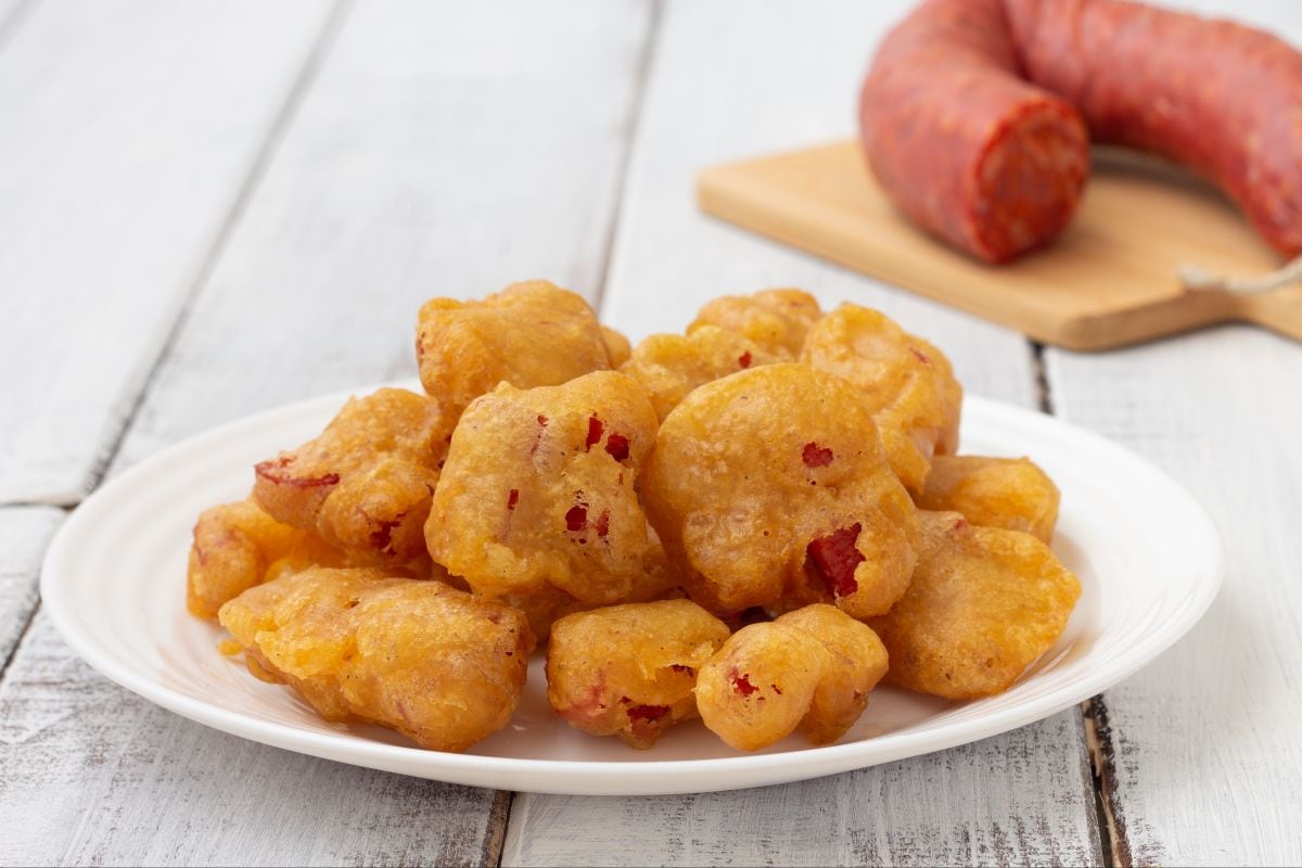 Spicy Salami Fritters