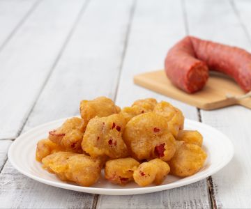 Spicy Salami Fritters
