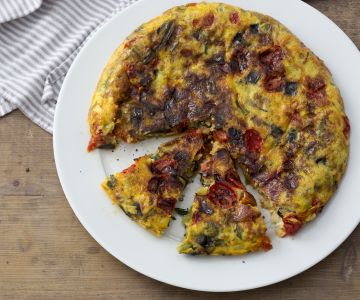 Eggplant and Cherry Tomato Frittata
