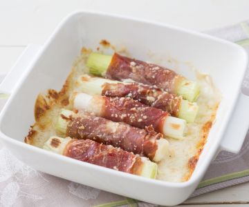 Leeks with Ham