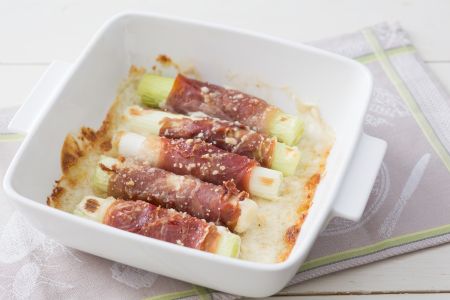 Leeks with Ham