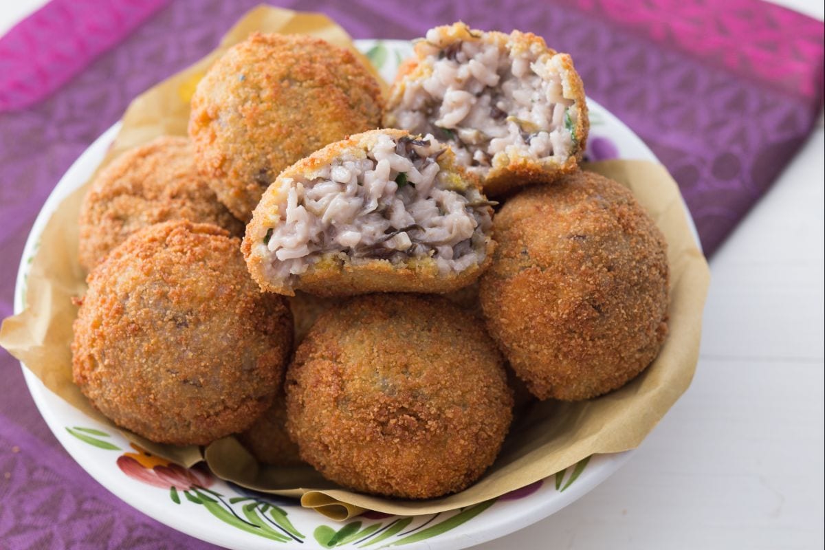 Radicchio and Gorgonzola Supplì