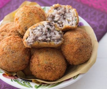 Radicchio and Gorgonzola Supplì