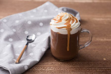 Hot Chocolate with Caramel Toffee