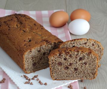 Buckwheat loaf cake with chocolate chips