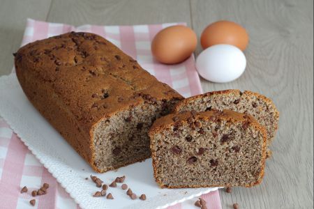 Buckwheat loaf cake with chocolate chips