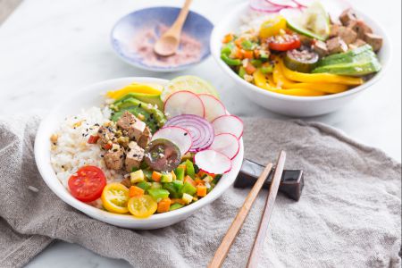 Vegetarian poke bowl