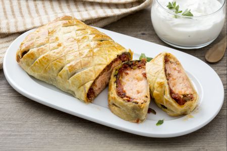 Salmon fillet in crust