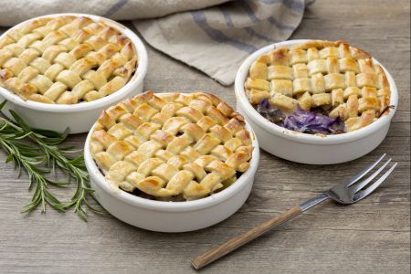 Vegetables in crust
