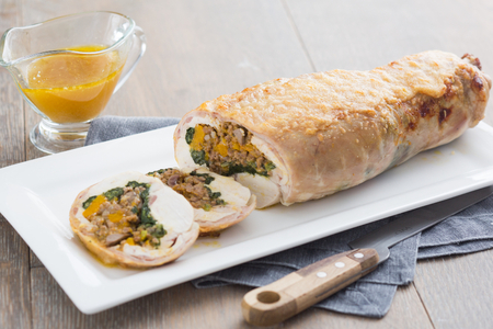 Gratinated Rabbit Roll with Grana Padano