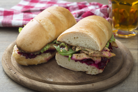 Beetroot and Spicy Chicken Sandwich