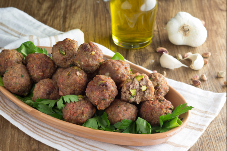 Meatballs with Mortadella and Pistachios