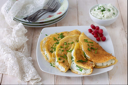 Chickpea Crepe with Salt Cod Mousse