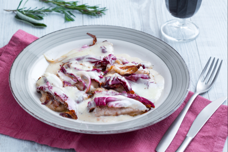 Scaloppine with Taleggio and Radicchio