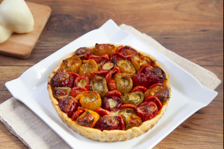 Savory bell pepper tart