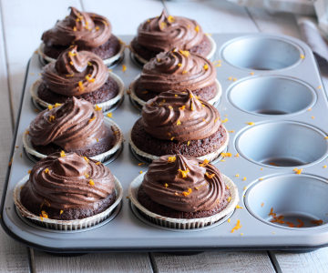 Orange and Chocolate Cupcake