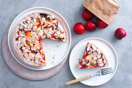 Cream and Plum Tart